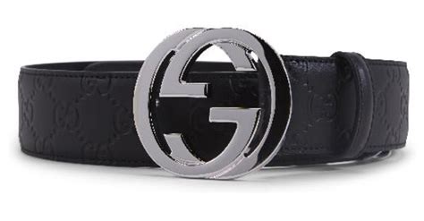 Ceinture en cuir Gucci Noir taille 90 cm en Cuir .